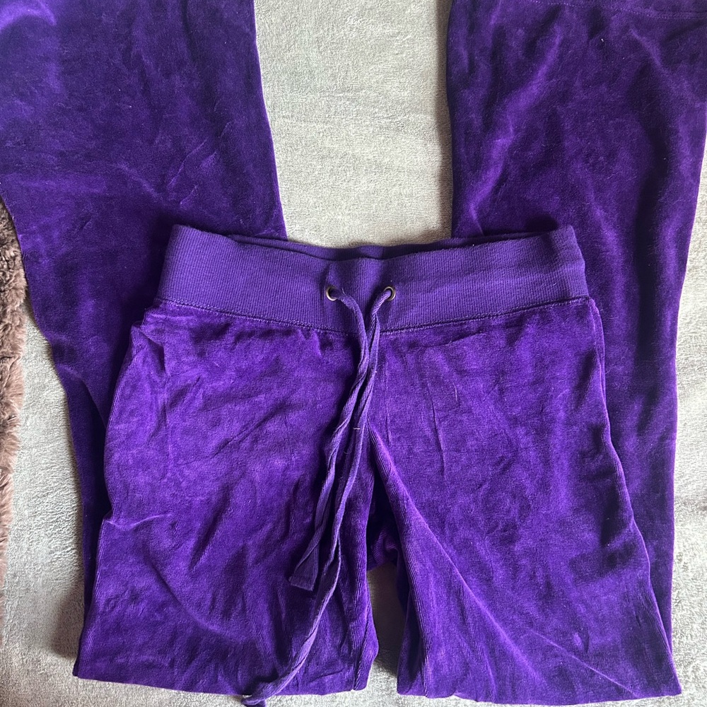 Jenni Purple Velour Sweatpants